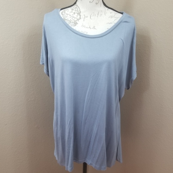 Simply Be Tops - Simply Be Gray Top With Sheer Pleated Panel 22